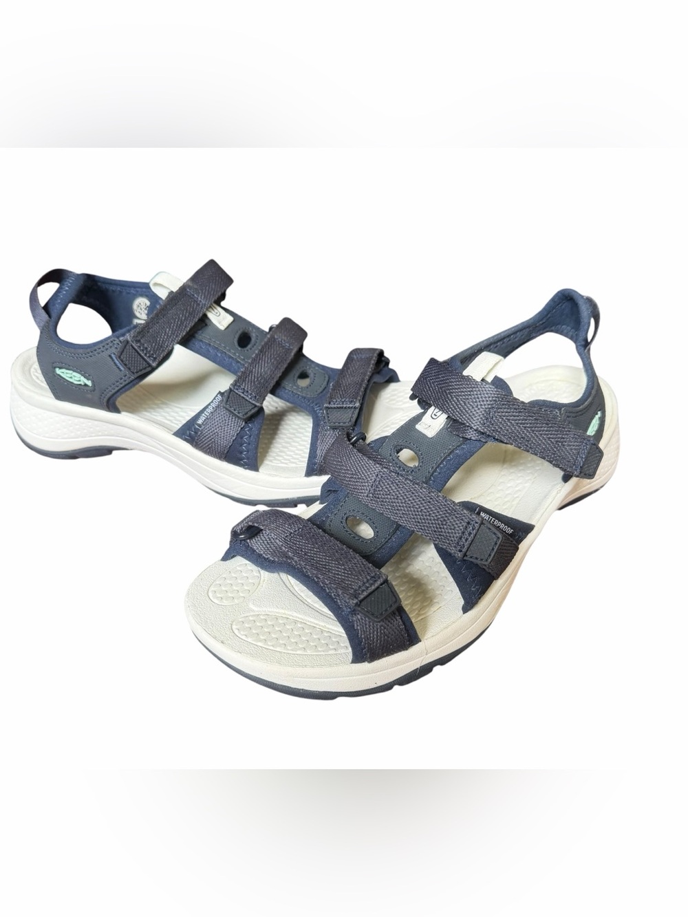 KEEN Womens Astoria West Ankle Strap Flats Size 9.5 (4241675) Sandals Shoes Blue
